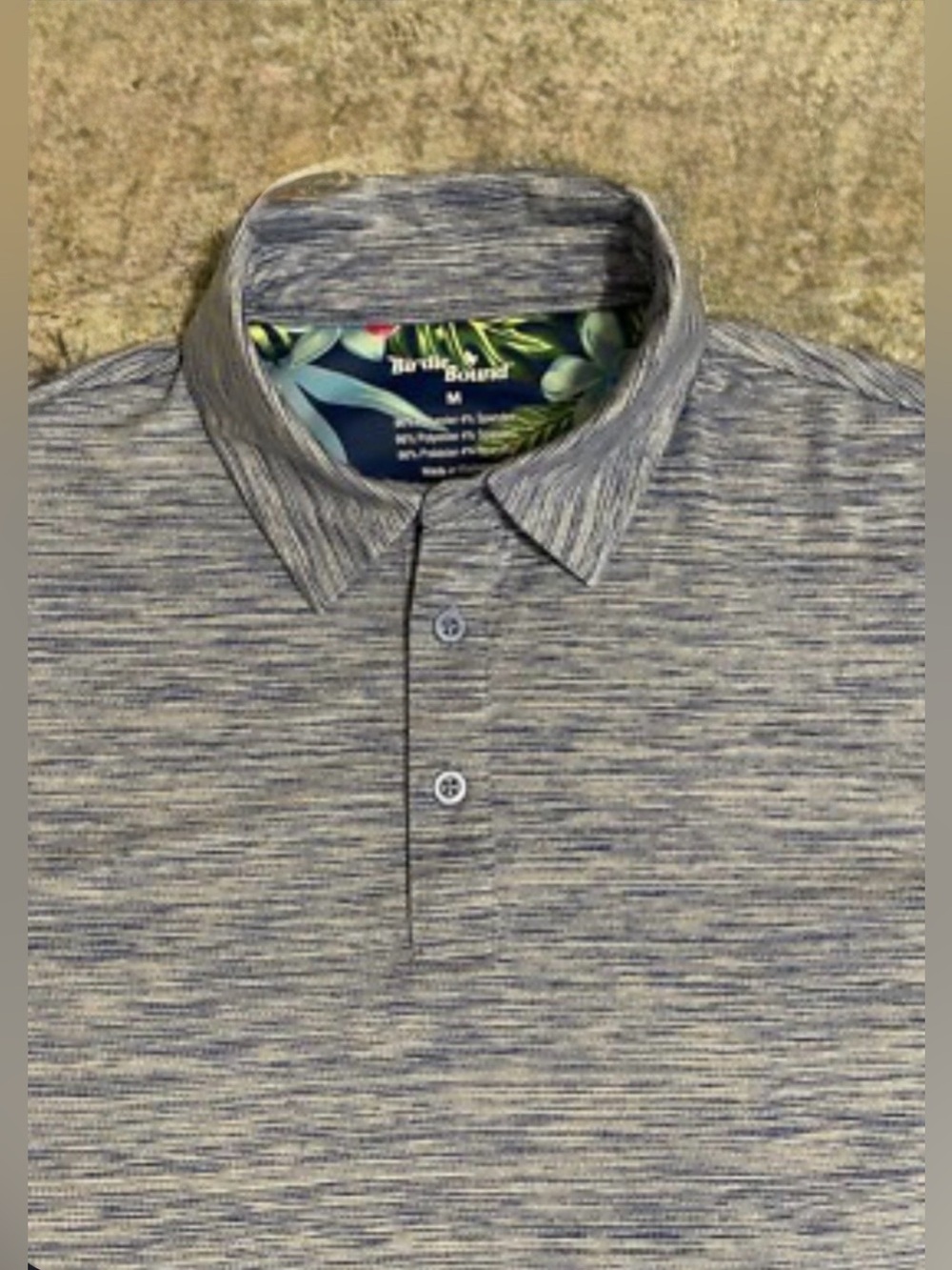 Men's Heathered gray Polo Shirt